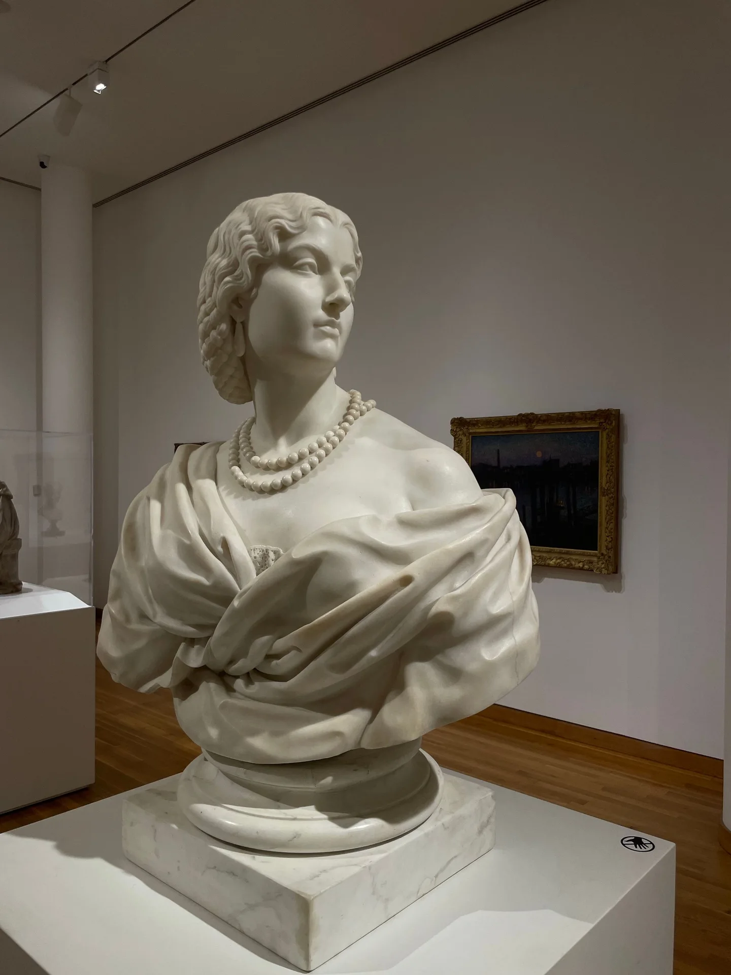 Detail of a classical marble sculpture